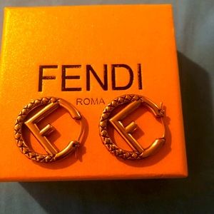 These designer logo hoop earrings are amazing quality